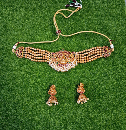 Traditional Choker set with Jhumkas