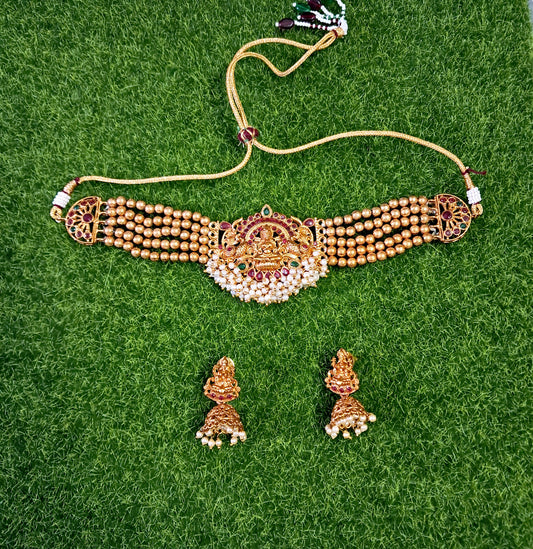 Traditional Choker set with Jhumkas