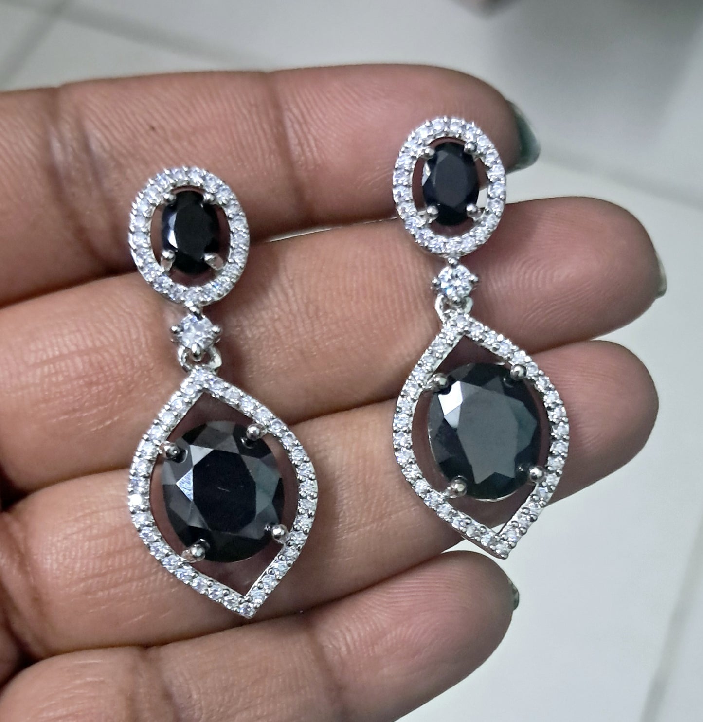 Gorgeous Black Shade AD Danglers
