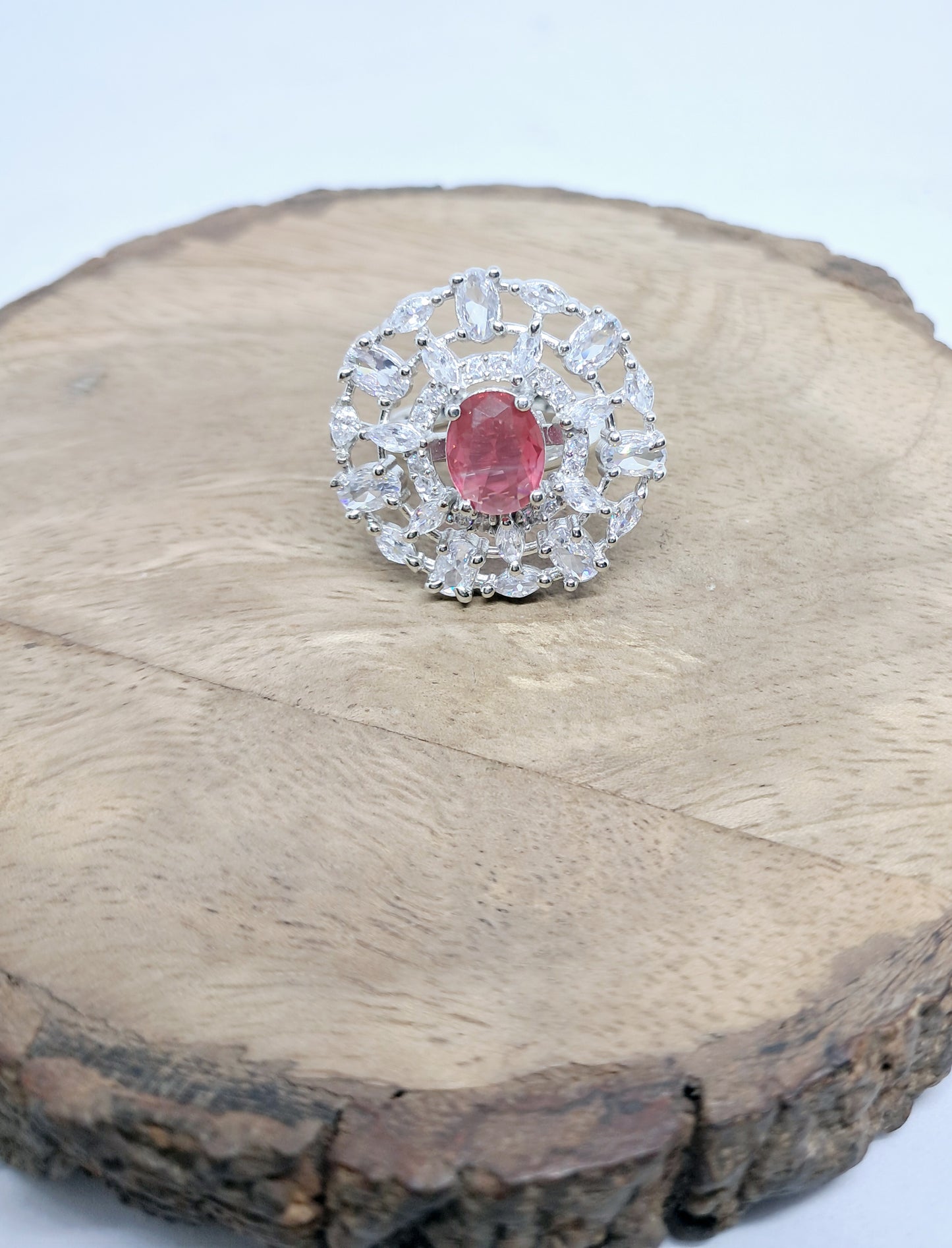 Beautiful Ruby Shade AD Finger Ring