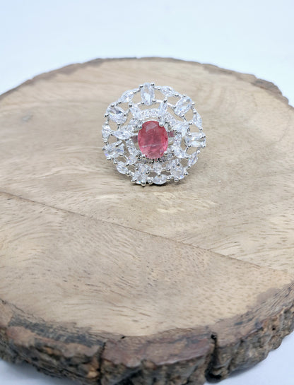 Beautiful Ruby Shade AD Finger Ring