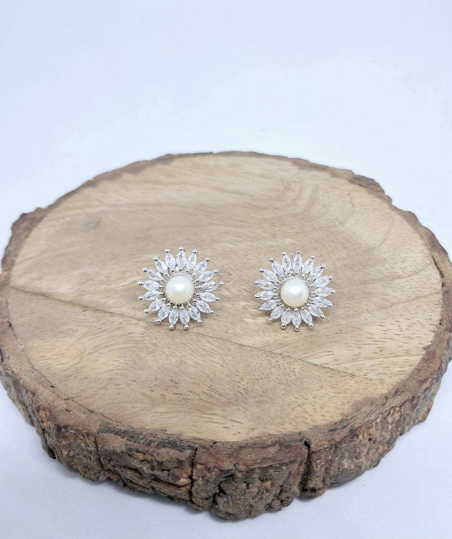 AD Flower Stud Earrings