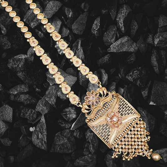 Festive Long Hara Set with Jumka Earrings