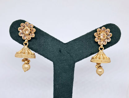 Festive Long Hara Set with Jumka Earrings
