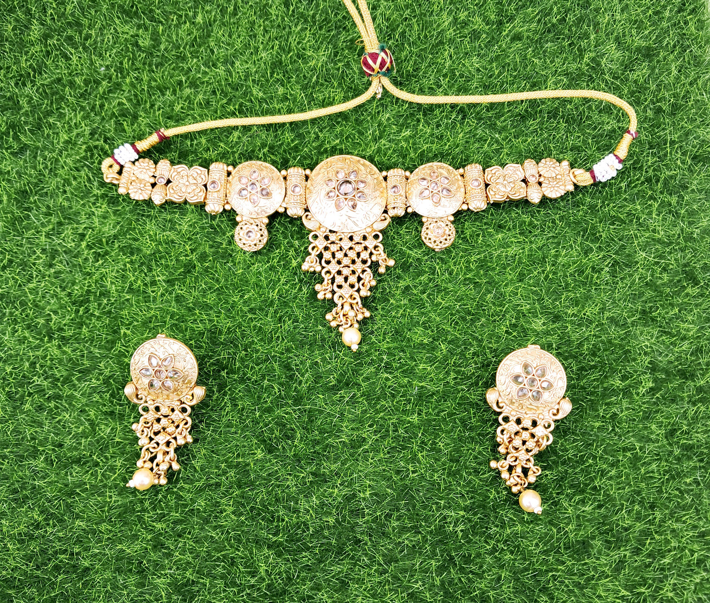 Festive Choker Set with Earrings