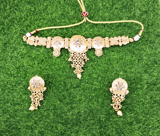 Festive Choker Set with Earrings