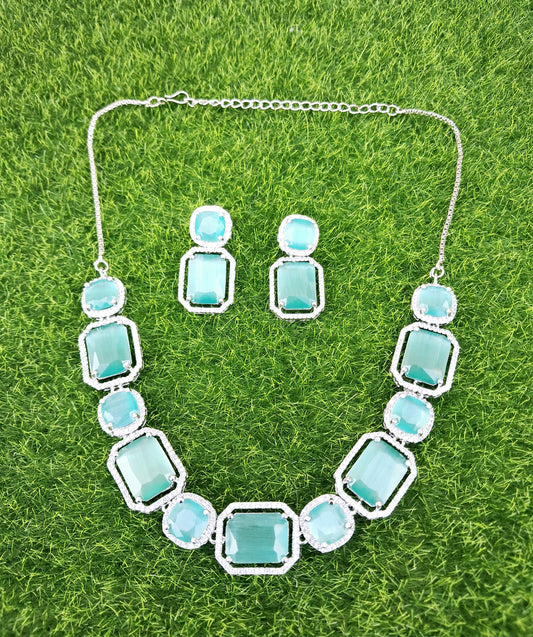 Aqua Gorgeous AD Necklace set