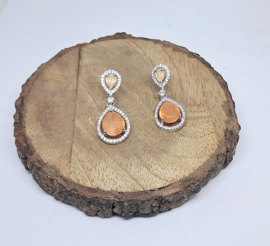 Gorgeous Peach Shade AD Danglers