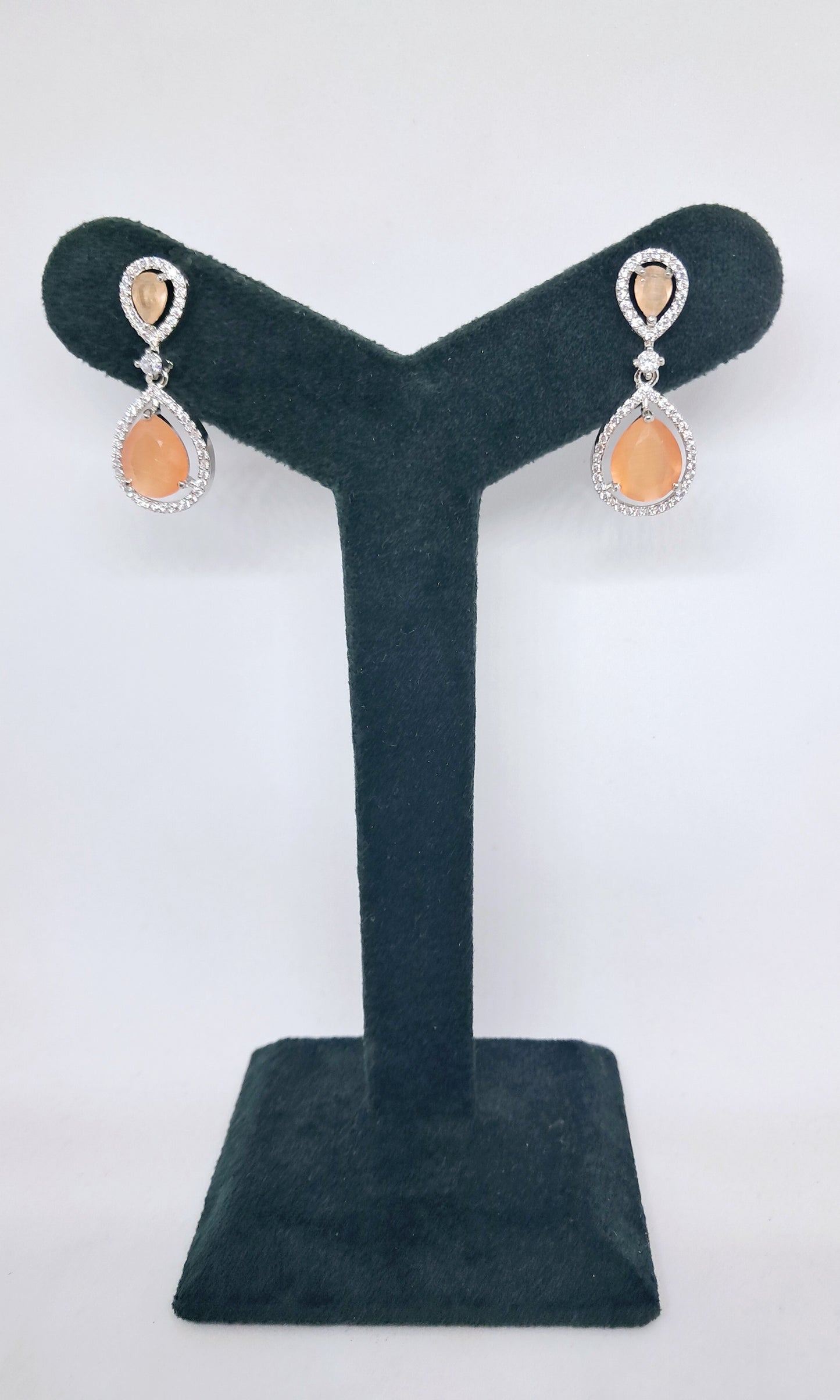 Gorgeous Peach Shade AD Danglers