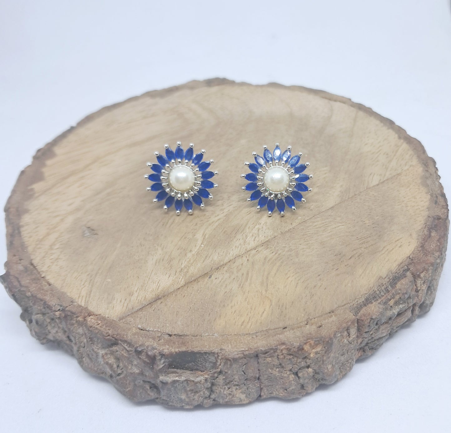 AD Flower Stud Earrings