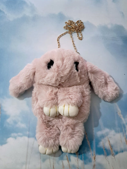 Fluffy Cute Rabbit Sling Bag