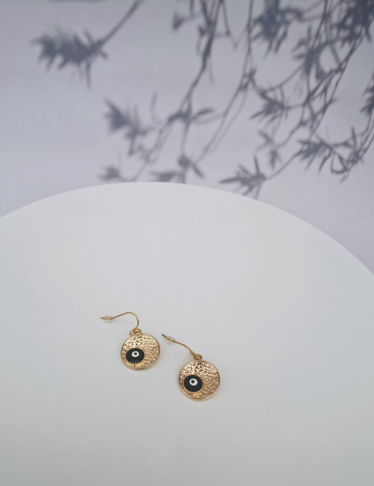 Handmade Black & Gold Premium Quality Evil Eye Earrings