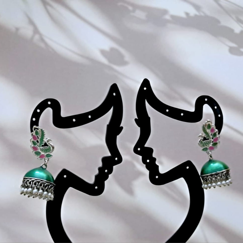 Graceful Green Shade jhumka's