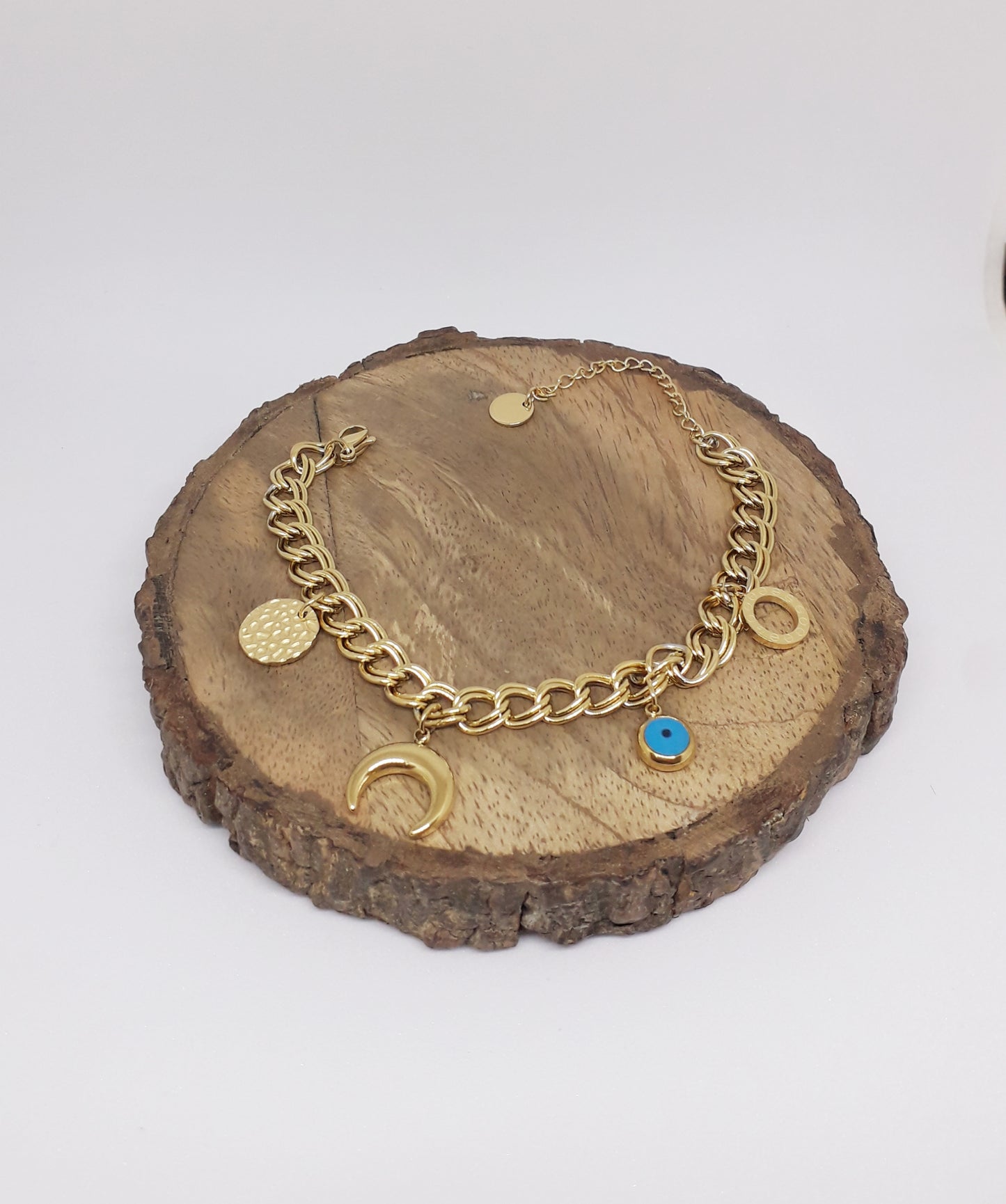 Anti Tarnish - Chunky Charm Bracelet